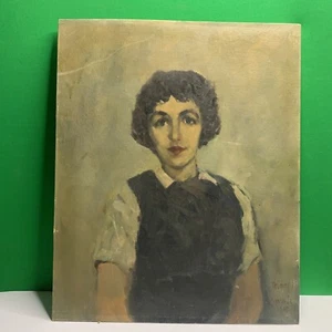 VINTAGE ORIGINAL OIL PAINTING SIGNED ARTIST HARVEY NOSS JR. TRUDE 1965 - Picture 1 of 9