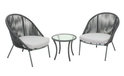Set di sedie da giardino 3 pezzi + Supporto gruppo da pranzo set da giardino ... - Immagine 1 di 4