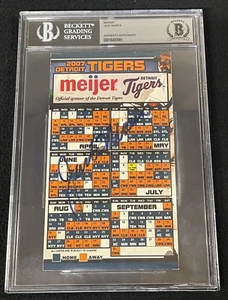 Calendario magnético firmado por Jack Morris de los Tigres de Detroit certificado por Beckett - Imagen 1 de 2