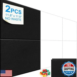 Large Cork Board Alternative,Felt Bulletin Board Tiles, 11.8"x11.8" Pack of 2 - Picture 1 of 5