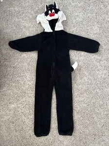 Vtg Sylvester The Cat Looney Tunes Costume Youth One-Piece *Pics 4 Measurements* - Picture 1 of 12