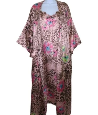 De Colección Conjunto Largo Completo Peignoir Lencería Camisón Bata Rosa Marrón CACIQUE 22/24 Foto 1 de 4