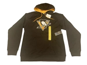 Felpa con cappuccio pullover NHL Pittsburg Penguins uomo media nera Champion nuova con etichetta - Foto 1 di 10