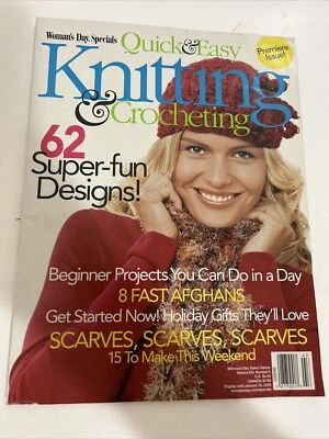 Woman's Day Quick & Easy Knitting & Crochet Magazine Premier Issue 2004  - Image 1 of 4