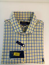 Men Ralph Lauren Dress Shirt Long/S Stretch Classic Purepress L 17 34/35 Blue