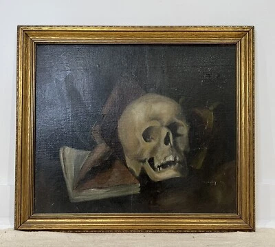 Bodegón pintura al óleo calavera Foto 1 de 4