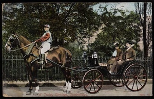Eine Jockeykutsche Scarborough Yorkshire F. Hartmann Postkarte - Bild 1 von 2