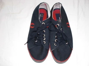 FRED PERRY US 8/EU 39 Preowned Navy/Red and White Sneakers - Foto 1 di 5