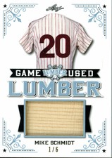MIKE SCHMIDT ~ 2021 Leaf Lumber Game Used Lumber Platinum #GUL69 BAT (#1/6)
