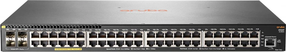 Hpe Aruba 2930f 48g PoE 4sfp gestito L3 Gigabit Ethernet 101001000 Grigio 1u