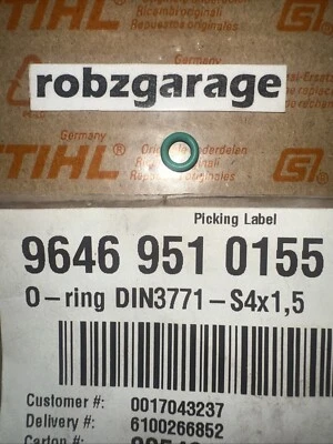 NUEVA JUNTA TÓRICA OEM STIHL 4x1.5 9646-951-0155 029 039 044 MS290 MS310 MS390 MS440 B57 Foto 1 de 2