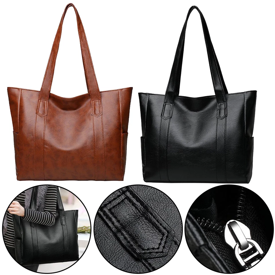 Women Designer Leather Shoulder Bag Large Capacity Handbag Tote Noble Quality