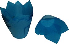 Scrumptious Sprinkles 50 pirottini per Muffin a Tulipano, Colore: Blu, Legno