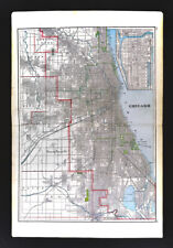 1904 George Cram Map Chicago Illinois Loop World Columbian Exposition Railroads