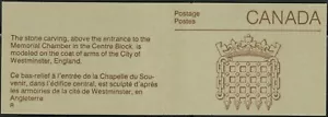 Canada sc#947ai Booklet Bk88b, Detail from Center Block: Stone carving, Mint-NH - Picture 1 of 2