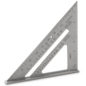 7 inch Roofing Speed Square Aluminium Rafter Angle Cut Measuring Triangle Guide - Picture 1 of 7