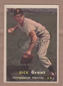 1957 Topps #12 Dick Groat Pirates VGX signed autograph Pittsburgh Pirates - Picture 1 of 2