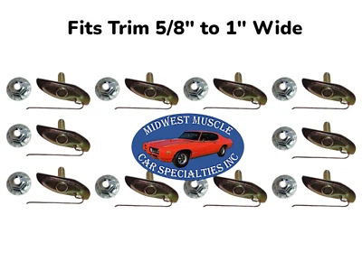 Molding Trim Clips Body Fender Quarter Hood Door Trunk 5/8"-1" For Chrysler 10 A - Image 1 of 4