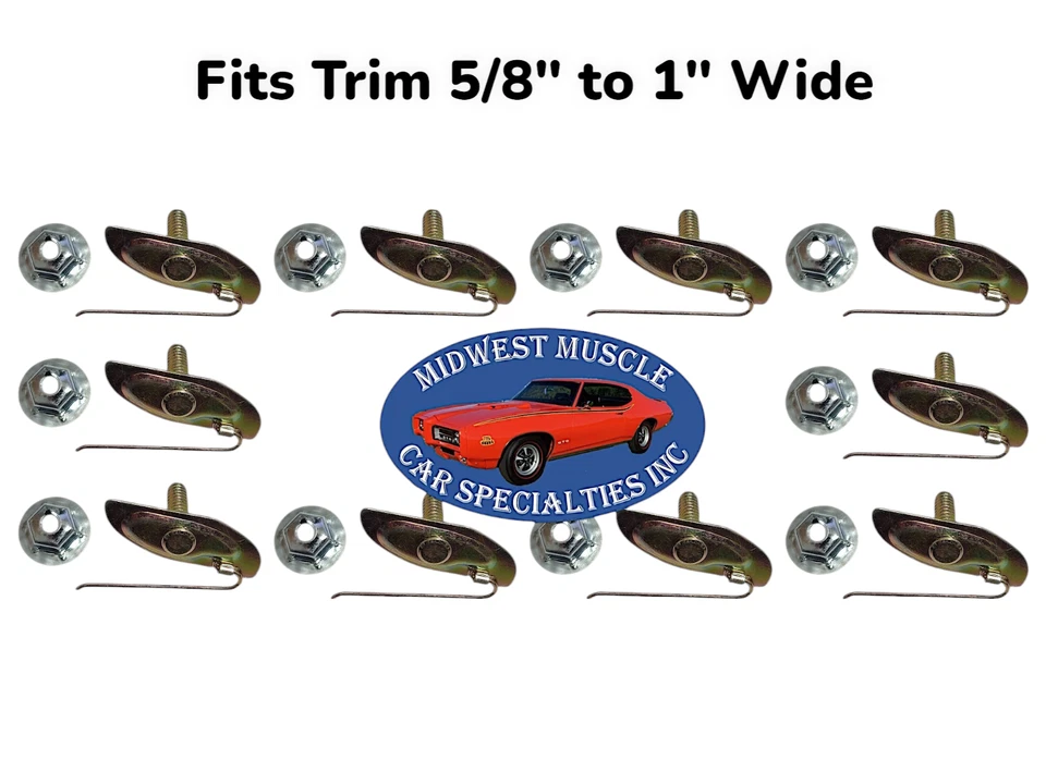 Clips de moldura carrocería guardabarros cuarto capó puerta maletero 5/8"-1" para Chrysler 10 A Foto 1 de 4