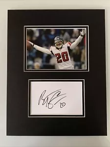 ATLANTA FALCONS BRENT GRIMES signed handsigniertes Passepartout Foto mit Schnitt 11"x14" - Bild 1 von 2
