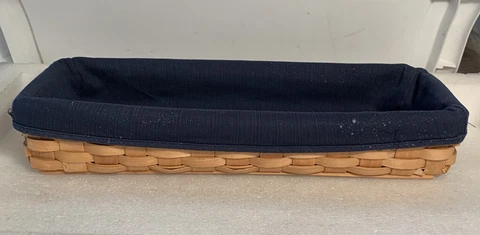 Taskets Renaissance Basket - 16" Long with Cloth Liner Cover