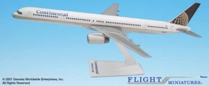 Flight Mini Continental Airlines Boeing 757-300 1/200 Scale Model w Stand N7585 - Picture 1 of 4