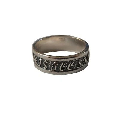 Handmade Sterling Silver Ring Band This Too Shall Pass Genuine Solid Stamped 925 - Image 1 of 4