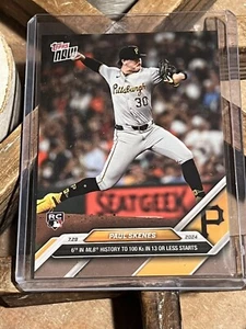 2024 MLB Topps NOW #491 PAUL SKENES PITTSBURG PIRATES ROOKIE 100 K’s In 13 Games - Picture 1 of 2