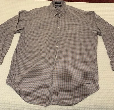 Camisa masculina Daniel Cremieux definitiva com botões tamanho XL xadrez - Imagem 1 de 4