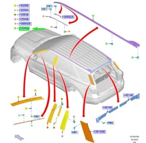 FORD USA EXPLORER MK6 Right Side Roof Strip Trim Moulding 2646957 NEW GENUINE - Picture 1 of 2