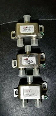 LOTE DE 3 🆕🔥 Divisor de cable de señal de TV de 2 vías PCT Genesys II genuino PCT-NGNII-2S Foto 1 de 4