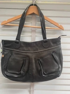 RADLEY Schwarz Leder Tasche Medium Schultertasche Beuteltasche Designer Reißverschluss Top - Bild 1 von 18