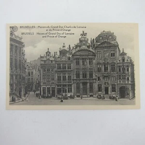 Cartolina Bruxelles Belgio Case Duca di Lorena e Principe d'Orange antica - Foto 1 di 12