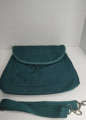 Thirty One Vary You Mochila Cartera Acolchada Verde Azulado Bolso Foto 1 de 4