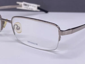 Burberry Eyeglasses Frames woman Silver Chrome Grey Narrow Angular Titan 8987 Np - Picture 1 of 14