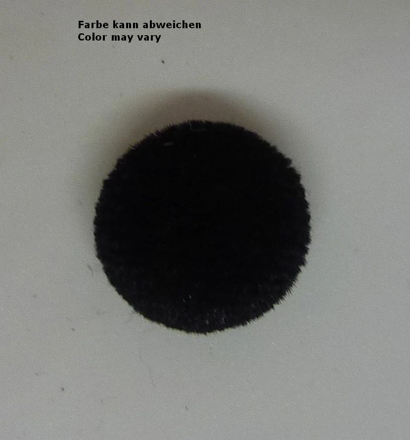 Knöpfe Halbkugel  schwarzer Samt Stoff bezogen - Größe nach Auswahl - Bild 1 von 1