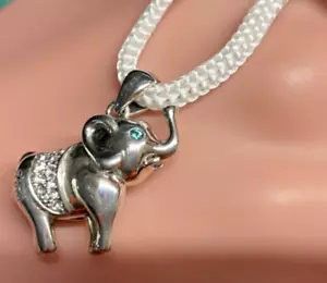 ELEPHANT Pendant Charm 925 silver ornate is ideal handbag lucky charm decorative - Picture 1 of 8
