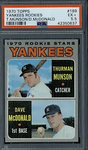 1970 Topps Thurman Munson Rookie #189 PSA 5.5  centered and strong for grade - Picture 1 of 2