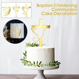 Catholic Cake Toppers Selection, Baptism Christening Decorations, Communion New - Picture 1 of 21