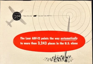 1951 LEAR Inc Aircraft ADF-12 Orienter Automatic Direction Finder Print Ad - Picture 1 of 7