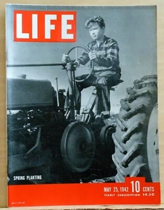 Life Magazine - May 25, 1942 - Spring Planting tractor cover - WW2 - Tom Lea art - Picture 1 of 2