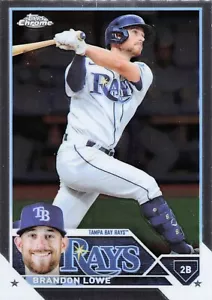 Brandon Lowe #208 - 2023 Topps Chrome - Tampa Bay Rays - MLB Baseball - quasi nuovo - Foto 1 di 2
