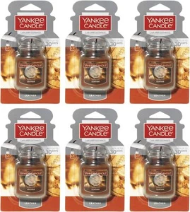 Ambientadores Yankee Candle para coche, tarro colgante para coche Ultimate, cuero, 6 paquetes - Imagen 1 de 2