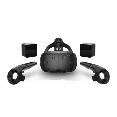 HTC Vive VR Headset Virtual Reality Complete Headset, Controllers, Base Stat - Image 1 of 4