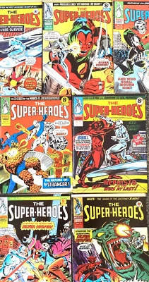 SUPER-HEROES.  NUMBER'S 6 12 14 17 18 20 21. (7 VINTAGE UK MAGAZINES 1975 LOT). - Image 1 of 4