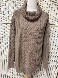 Haven Well Within Pullover Damen M braun Strickpullover Baumwollmischung Rollkragen - Bild 1 von 5