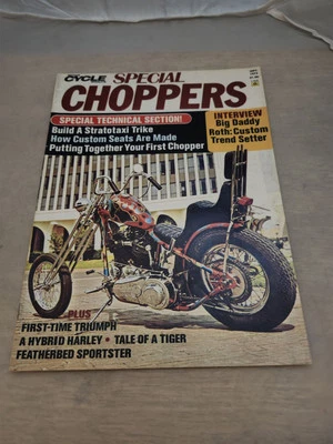 SEPTEMBER 1973 MOTOR CYCLE WORLD SPECIAL CHOPPERS BIG DADY ROTH CUSTOM INTERVIEW - Image 1 of 2