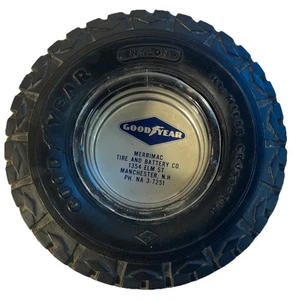 VINTAGE GOODYEAR TIRE ADVERTISING ASHTRAY USA MADE MANCHESTER NH - Picture 1 of 5