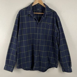 J. Peterman Para Hombres XL Azul Ventana Franela a Cuadros Abotonada - Imagen 1 de 4