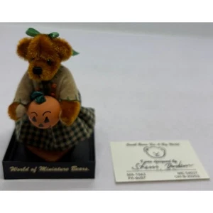 World of Miniature Bears Beverly by Sherri Dodson Pumpkin COA LE New - Bild 1 von 7
